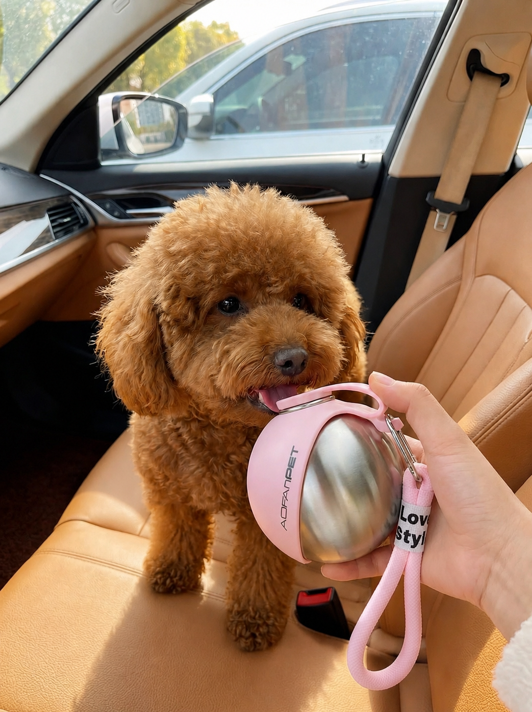 Gourde portable pour chien 285ml – Anti-fuite en Inox